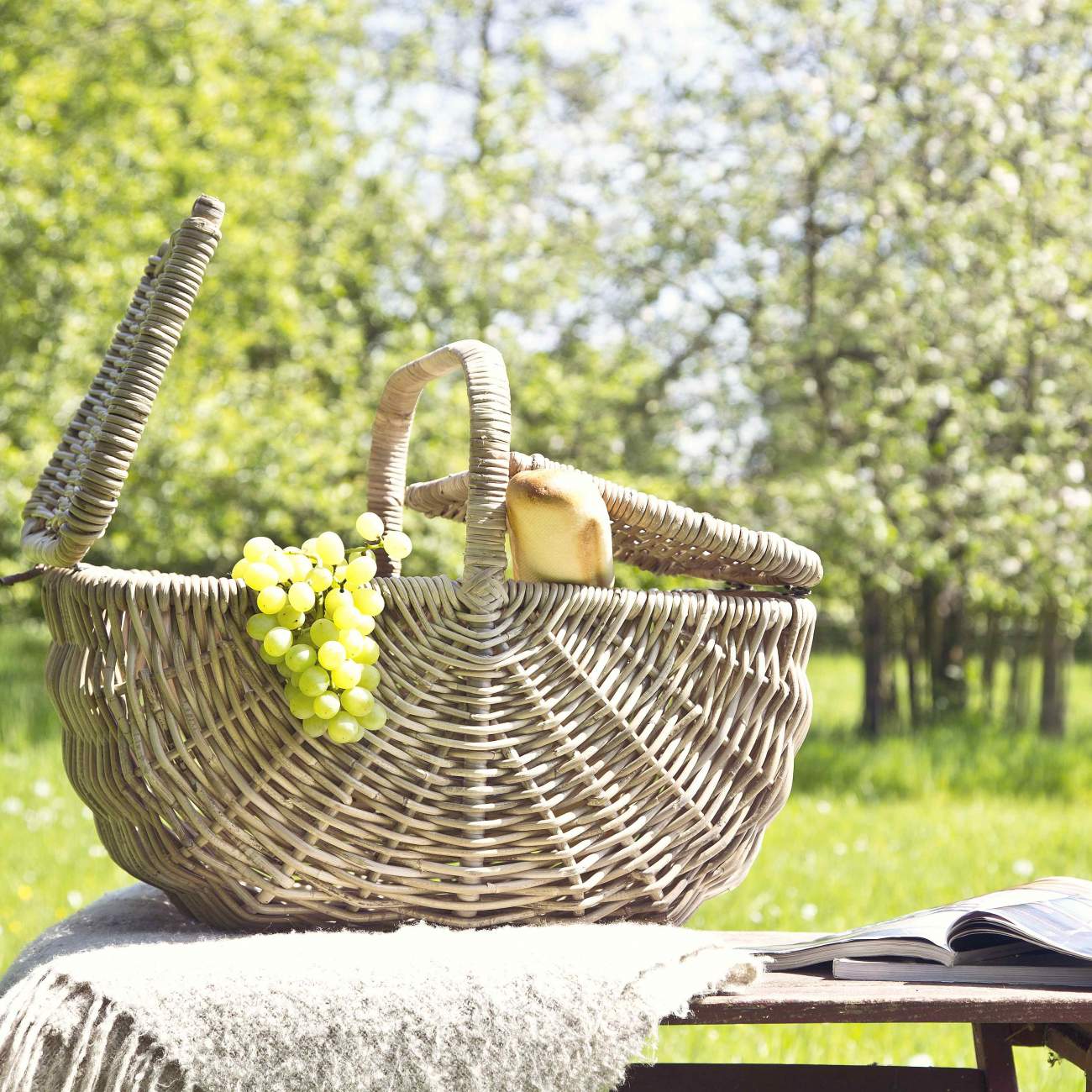 Picknickmanden van riet rotan