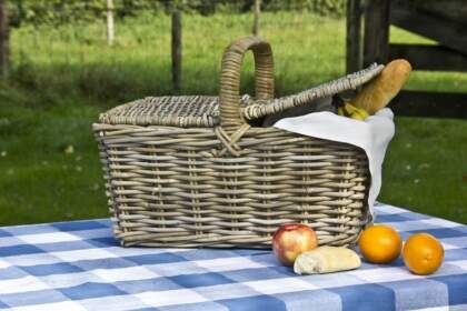 Picknickmanden van riet rotan